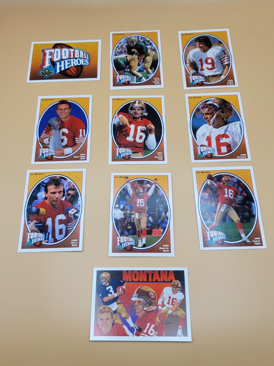 1991 upper deck football heroes Joe Montana. Complete set. | eBay