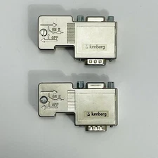 Qty 2 Lumberg 0976 90° Profibus-DP Field Attachable Connector 9-Pin Male/Female