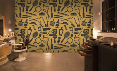3D Retro Trend W329 Hair Cut Barber Shop Wallpaper Wall Mural Self-adhesive Vera