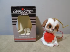 VINTAGE CARING CRITTER CHIMER DOG ORNAMENT JASCO TAIWAN (CB2491) Vintage Ornamen