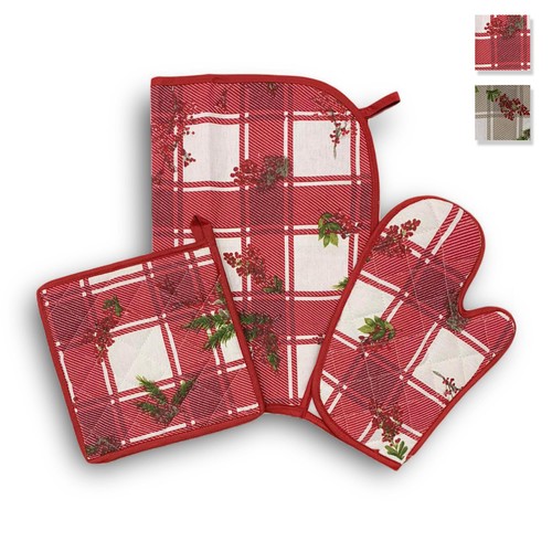 3-teiliges Set Ofenhandschuh, Steckdose und Geschirrtuch Weihnachten Weihnachten 3684 - Bild 1 von 3