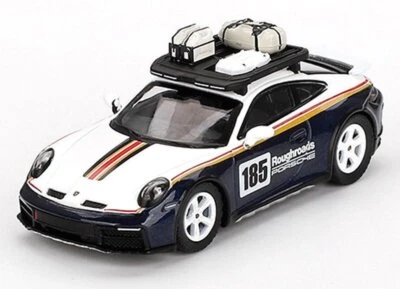 PORSCHE 911 - Dakar Ralley Design - blue / white - Mini GT 1:64