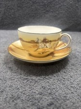 Antique Lovely Royal Doulton England COACHING DAYS Cup & Saucer - Coaches Horses
