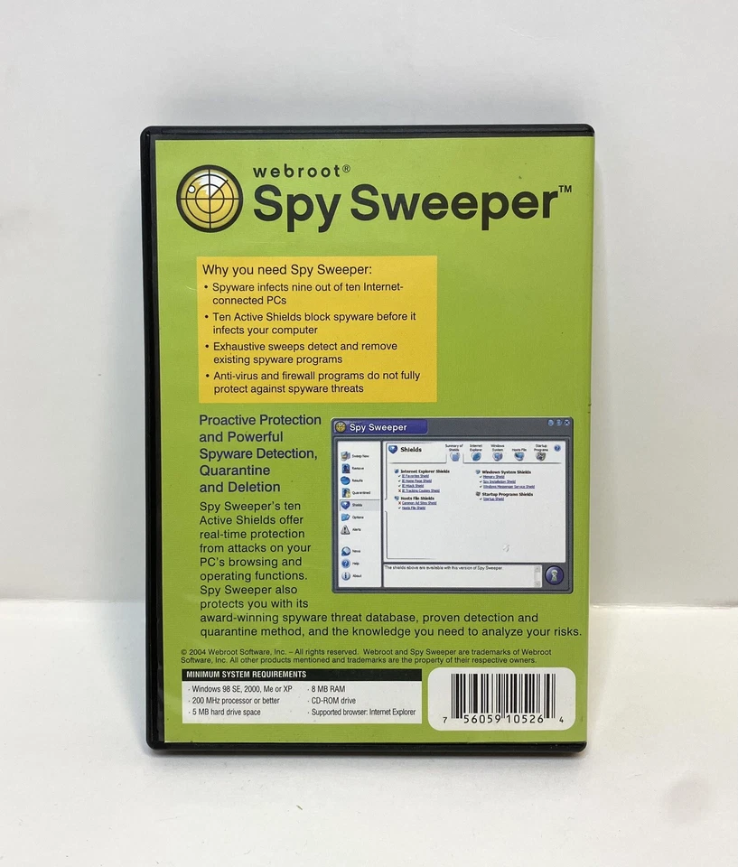 Webroot Software Spy Sweeper Windows 98, 2000, XP, MC With Key - Image 2 of 2