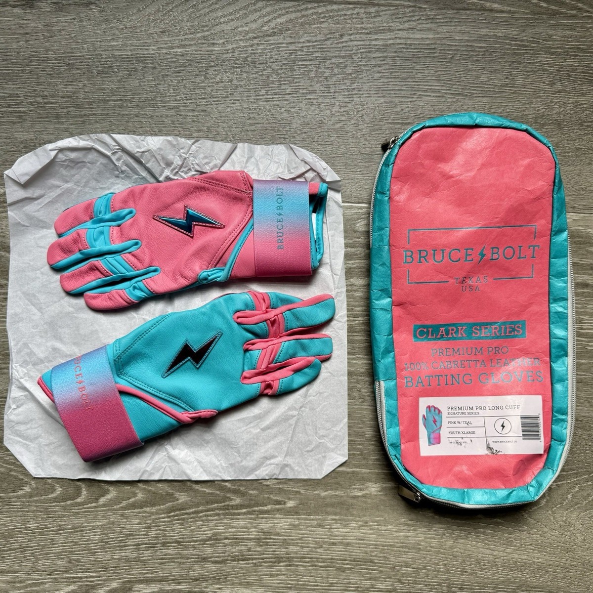 Gants De Frappe Bruce Bolt Max Clark Premium Pour Jeune – Longue Manchette, XL, Rose
