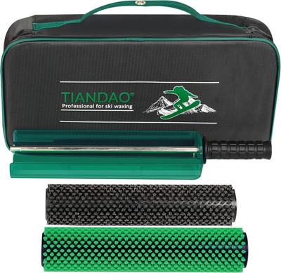 Ski Snowboard Roto Brush Kit with Quick-Change Axle 2 Professional Brushes: Hors
