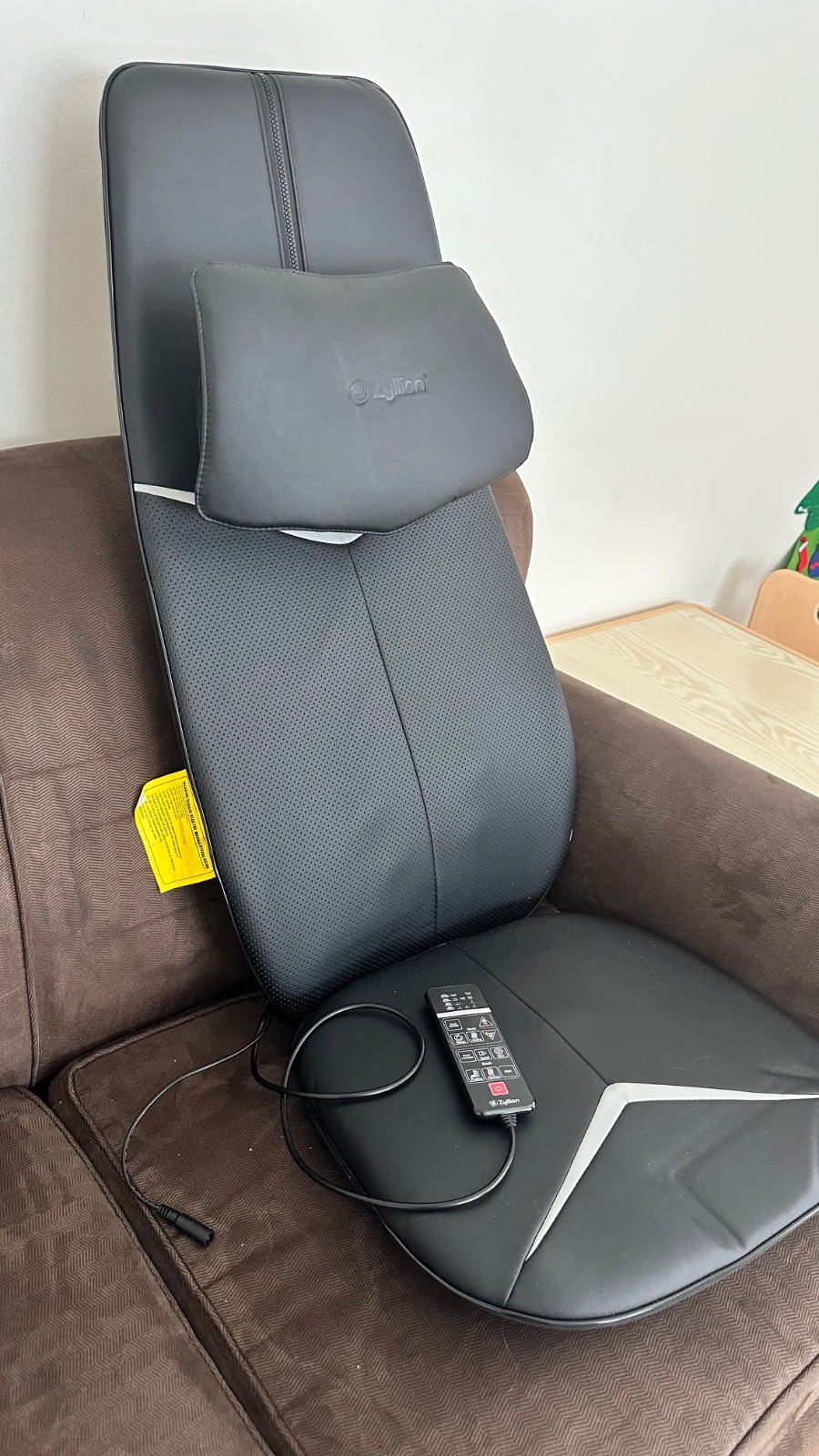 Zyllion Shiatsu Neck and Back Massager with Heat for Chair - 3D Electric Full Bo