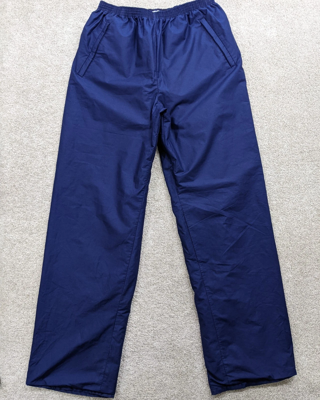 Vintage ProQuip Gore-Tex Waterproof Over Trousers Navy Elastic Waist Rain Pants