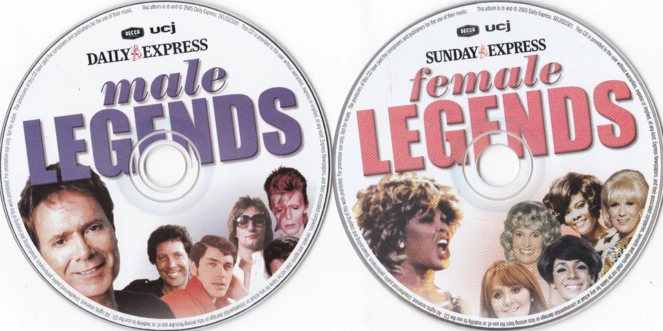 MALE LEGENDS FEMALE LEGENDS Double Album - Bild 3 von 3
