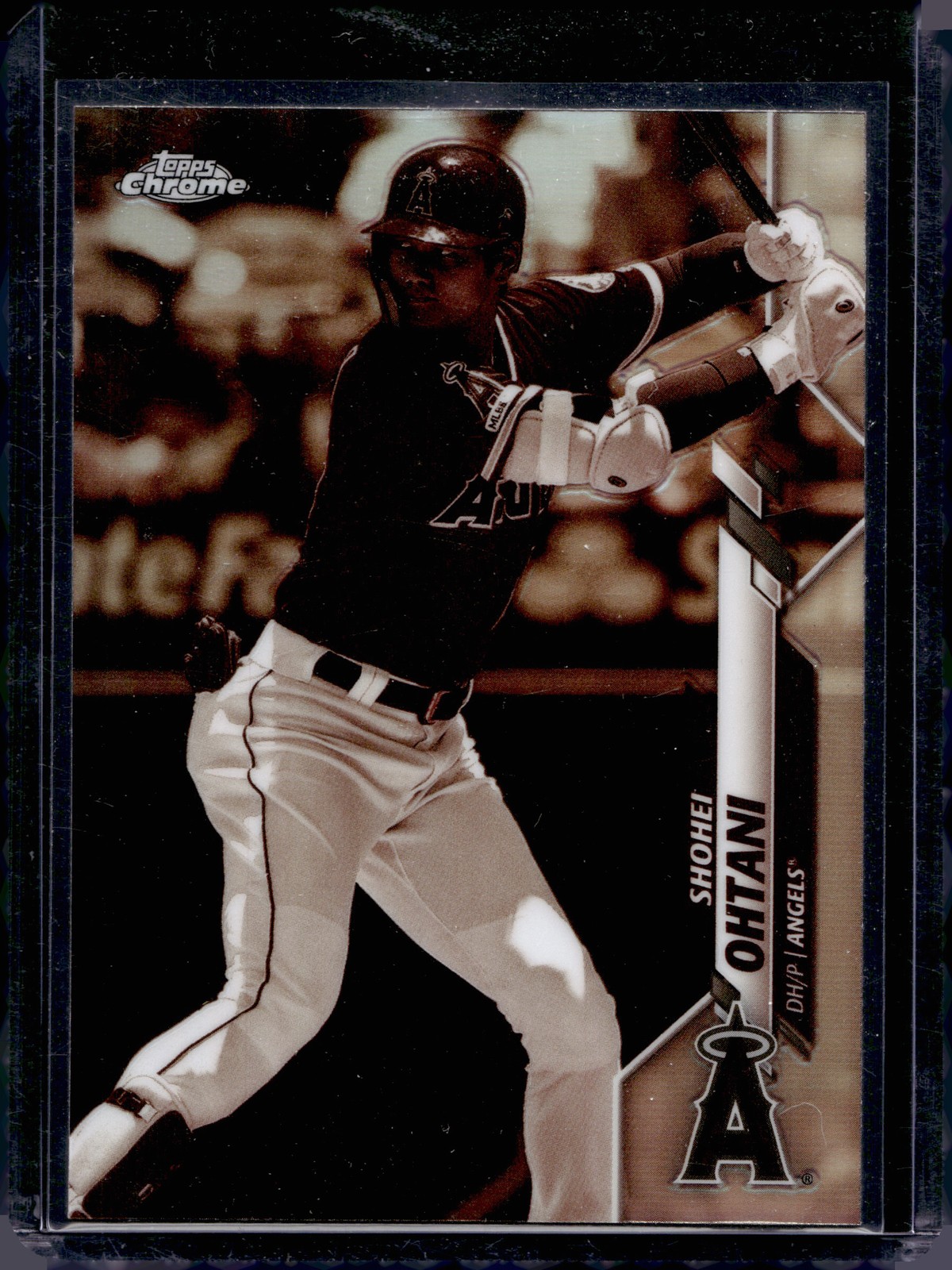 2020 Topps Chrome #21 Shohei Ohtani Negative Refractor Los Angeles Angels J15