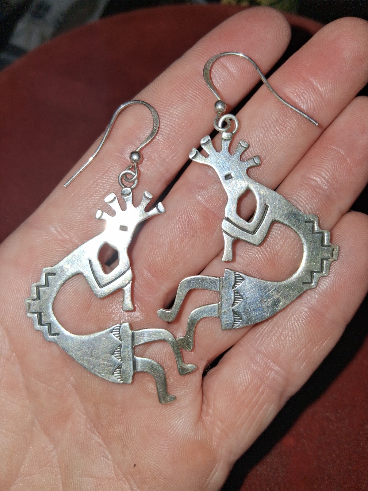 STERLING SILVER AUTHENTIC NATIVE DANGLE KOKAPELLI… - image 4