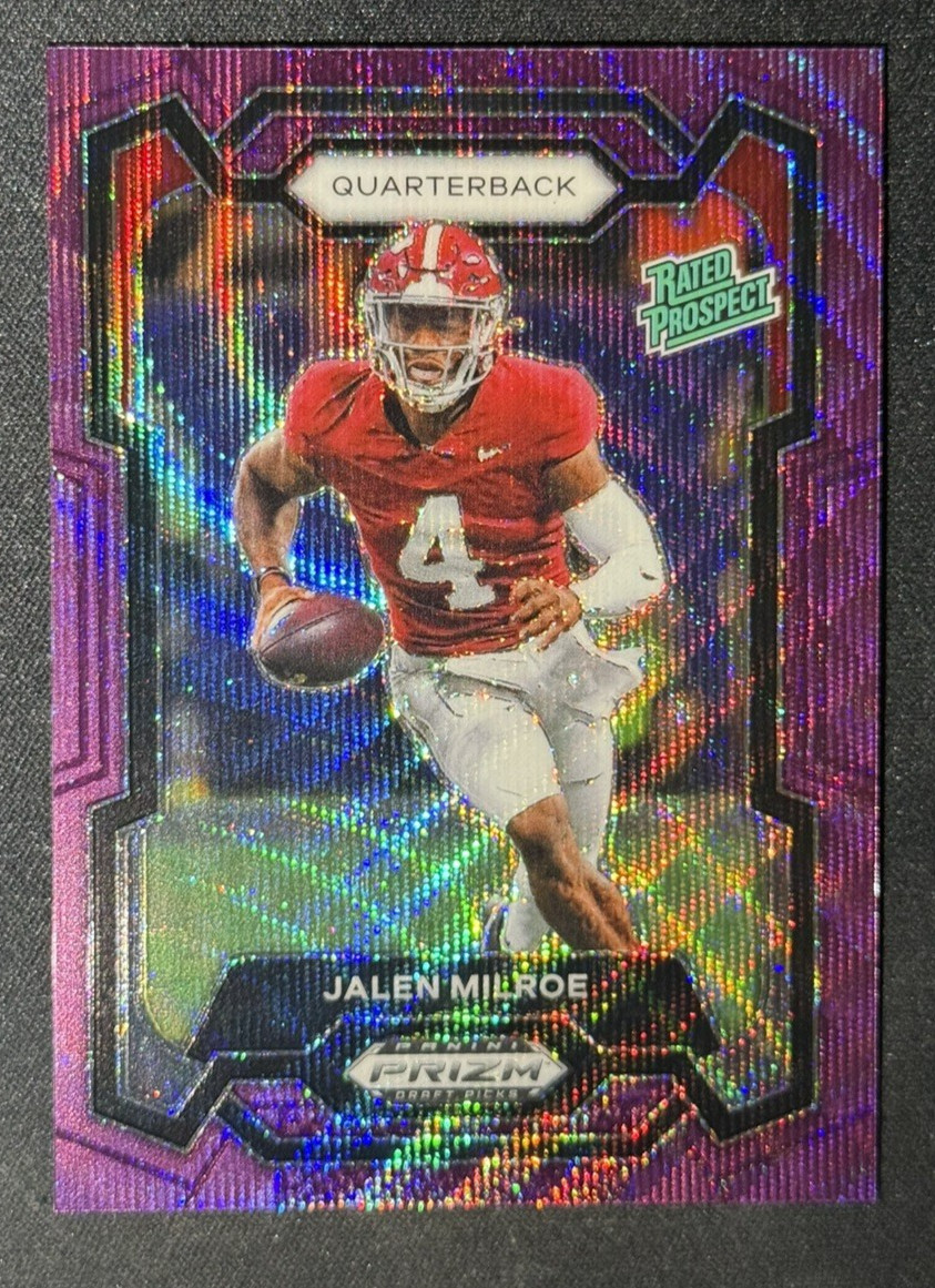2024 Panini Prizm Draft Picks - Jalen Milroe #122 Purple Wave Prizm (RC)