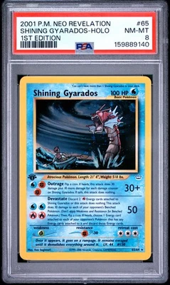 2001 POKEMON NEO REVELATION 1ST EDITION #65 SHINING GYARADOS-HOLO PSA 8