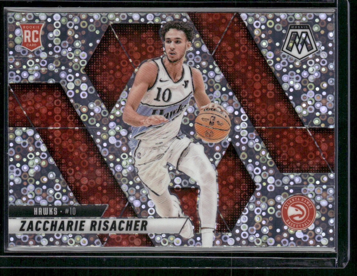 2024-25 Panini Mosaic #213 Zaccharie Risacher Fast Break Silver Mosaic