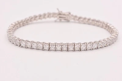 Bracelet Tennis Argent Sterling 925 - Couleur Blanc - Photo 1/4