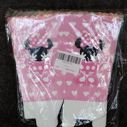Minnie And Mickey Popcorn Treat Party Favor Snack Boxes Set Of 12 - Picture 4 of 4