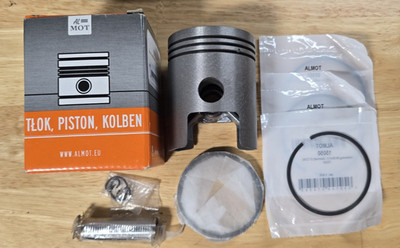 MZ ETZ 250 251, PISTON 69.44 mm + 3 AROS DE RESPUESTO ORIGINAL ALMOT