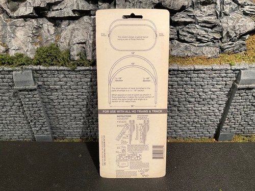 Atlas 851 HO Scale Code 100 Right Remote Snap Switch Nickel Silver & Black Ties - Picture 2 of 2