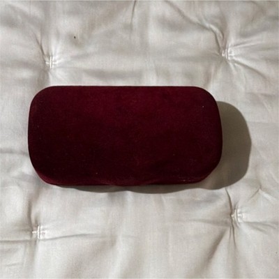 Gucci Burgundy Velvet Hard Shell Unisex Eyeglass Case for  display picture 1