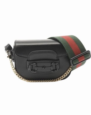 Gucci Azalea Calfskin Web Monochrome Horsebit 1955 Wallet On Strap