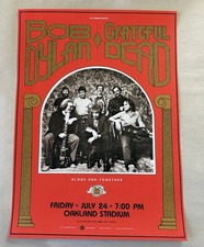Grateful Dead Bob Dylan 7/24/87 Oakland Stadium Poster Day On The Green Bob Weir