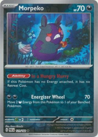 MORPEKO 121/182 PARADOX RIFT POKEMON (REVERSE HOLO, NM)