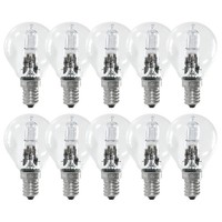 10 X Eco Halogen Tropfen 28W = 37Watt E14 Klar Kugeln GlüHbirne Warmweiß Dimmbar