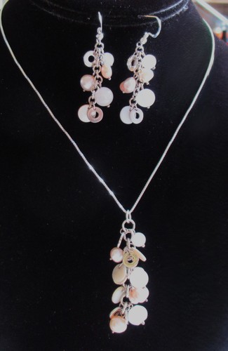 STERLING SILVER GEMSTONE NECKLACE & DROP EARRINGS SET 925 16.71g (28173) - Picture 3 of 9