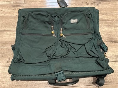 TUMI Alpha Bi-Fold Carry-on Garment Bag Green Ballistic Nylon
