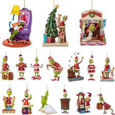 Weihnachtsdeko Grinch Weihnachtsbaumschmuck Set 16 Stück bunt Acryl
