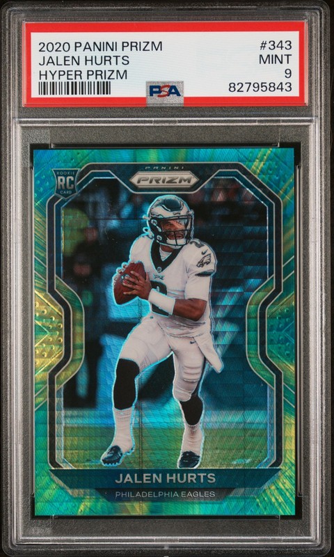 2020 Panini Prizm #343 Jalen Hurts Prizm Hyper PSA 9 #/175