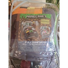 NIP - MINECRAFT - Full Comforter Reversible Bedding - Kids Gamer Decor