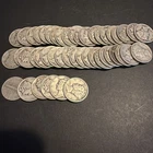 1945 Silver Mercury Dimes. Lot Of 46