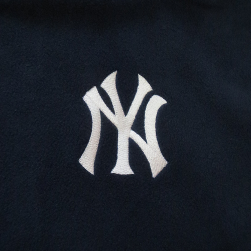 New York Yankees Fleece Vest Blue Zip Polyester XL Baby Ruth Logo SGA 9/24 2025 - Picture 5 of 9