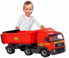 Großer Kipper Lkw mit Anhänger Baufahrzeug Spielzeug 60cm Neu