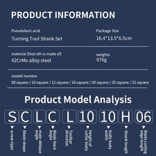 3/8'' 10mm Indexable Lathe Turning Tool 27Pcs Kit- 9Pcs Metal Lathe Tools Holder