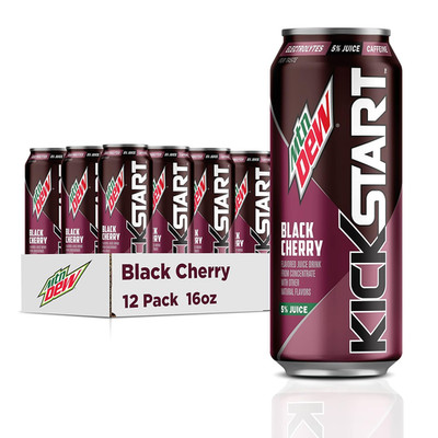 Kickstart, Black Cherry, 92Mg Caffeine, Vitamins B & C, 80 Calories, 5% Juice, 1