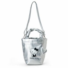 Hello Kitty 2WAY Tote Bag Silver Charm Included Sanrio Japan Shoulder Handbag JP