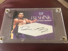 1999-00 Fleer Ultra Fresh Ink # /1000 Devean George ON Card Auto LAKERS