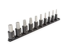 TEKTON 10-pc 1/2" Drive Hex Impact Socket Set 1/4-3/4 in. w/ Rail