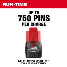 M12 12-Volt 23-Gauge Lithium-Ion Cordless Pin Nailer with Two M12 12-Volt 1.5...