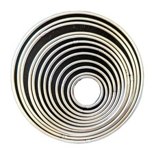 12 Pc Stainless Steel Round Cookie Cutter Biscuit Donut Plain Edge Pastry Set