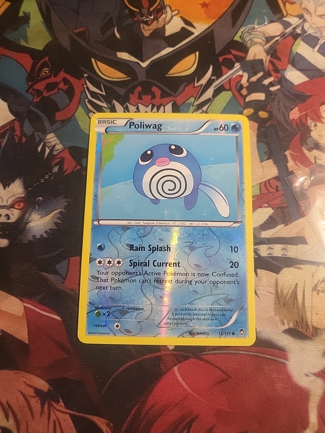 Pokémon TCG Poliwag Furious Fists 15/111 Reverse Holo Common LP
