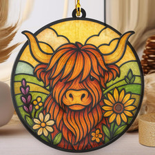 Highland Cow Decoration Highland Cow Christmas Ornaments - Western Christmas D