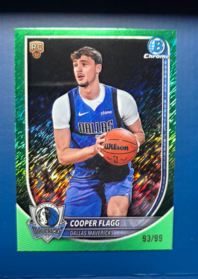 2025-26 Topps Bowman Chrome Cooper Flagg Green Refractor RC /99 #BCV-1 MINT