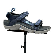 Teva K Tanza Youth Big Boys Sport Outdoor Sandals Size 1 Blue Gray Adjustable