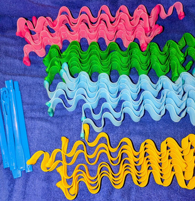 28 Spiral No-Heat Wave Curlers Kit with 2 Styling Hooks for Versatile Hairstyles