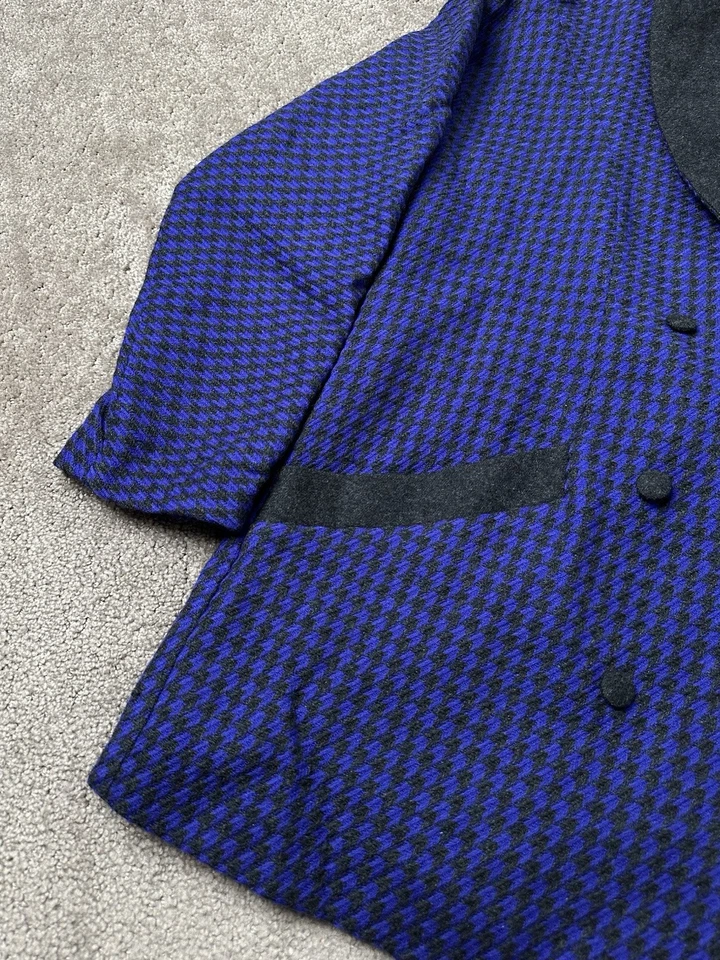 Chaqueta Mujer Vintage Años 70 Ted Lapidus Vestido París Hecho en Francia, Azul Talla 44 L Foto 3 de 4