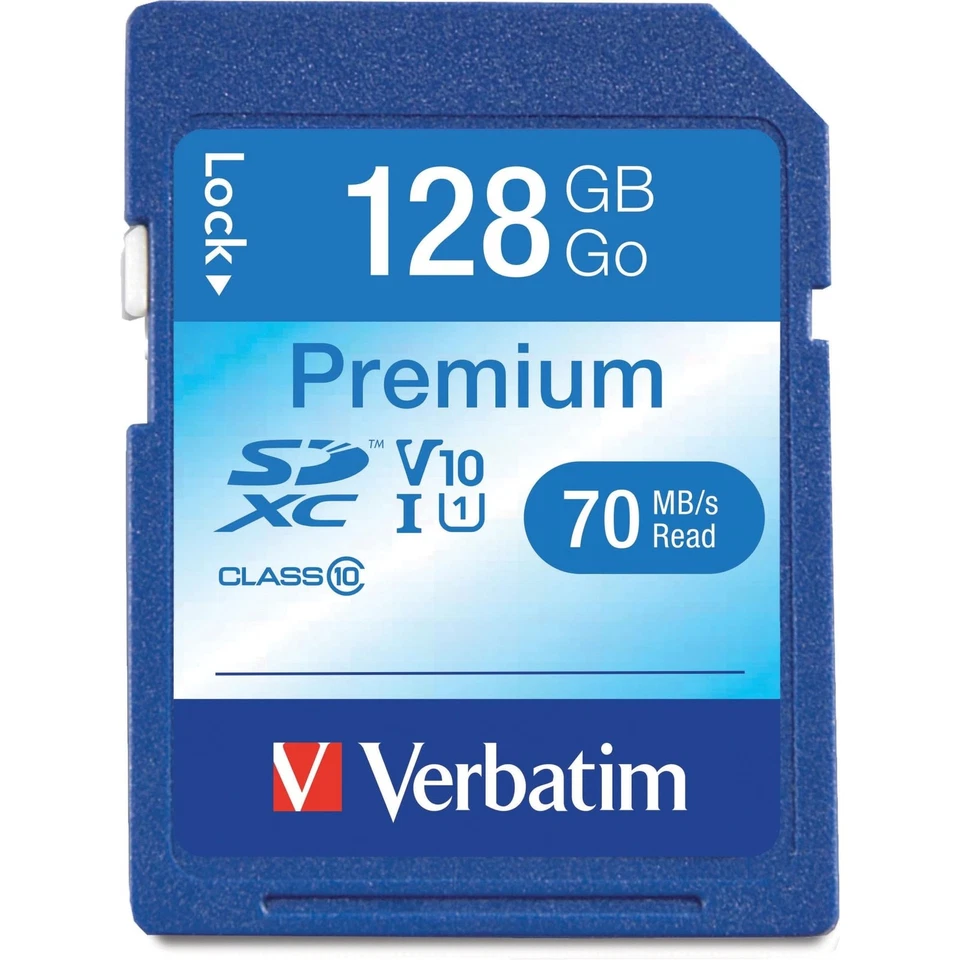 Verbatim 128GB SDHC Memory Card UHS I U1 90MBs Full HD Waterproof Shockproof - Image 4 of 4