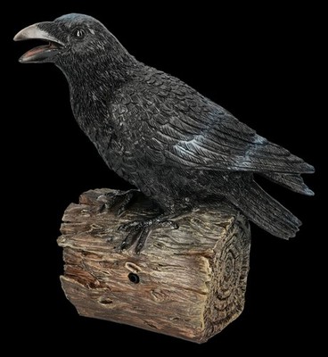Rabenfigur - Ravens Cry - Gothic Hexen-Deko Magischer Begleiter - H 18 cm